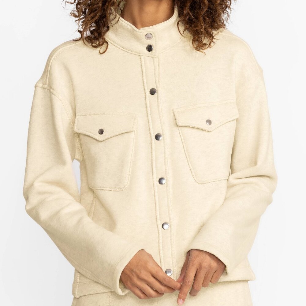 NWOT Johnny Was Calme Mock Neck French Terry Shacket